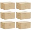 Saugojimo dėžė 6 pcs Kreminė 50 x 30 x 25 cm Neaustinis audinys