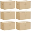 Saugojimo dėžė 6 pcs Kreminė 55 x 35 x 32 cm Neaustinis audinys