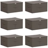 Saugojimo dėžė 6 pcs Pilka 43 x 34 x 23 cm Neaustinis audinys
