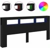 LED galvūgalis su lentyna Juodas ąžuolas 220 x 18,5 x 103,5 cm