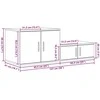 Oppbevaringsskap 2 pcs Sonoma ąžuolas 127 x 41 x 40 cm