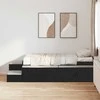 Lova su daiktų laikymo vieta juoda ąžuolo 234 x 103 x 53.5 cm