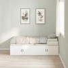 Lova Lovos rėmas su stalčių Balta 80 x 200 cm Apdirbta mediena