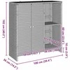 Oppbevaringsskap su lentyna Juoda 100 x 36 x 102 cm Ratanas