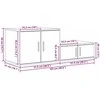 Oppbevaringsskap 2 pcs Rūkyta ąžuolas 103 x 41 x 40 cm