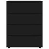 Saugojimo spintos Juoda 80 x 48 x 105 cm Apdirbta mediena