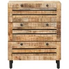 Saugojimo spintos 60 x 33 x 75 cm Kietas mango medis Natūrali