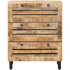 Saugojimo spintos 60 x 33 x 75 cm Kietas mango medis Natūrali