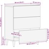 Kabalas Ruda 60 x 33 x 75 cm Kietas mango medis