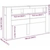 LED galvūgalis su lentyna Juodas ąžuolas 180 x 18,5 x 103,5 cm