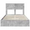 Saugos lova Betono pilka 135 x 190 cm Apdirbta mediena