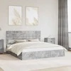 Saugos lova Betono pilka 180 x 200 cm Apdirbta mediena