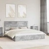 Saugos lova Betono pilka 200 x 200 cm Apdirbta mediena