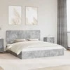 Saugos lova Betono pilka 200 x 200 cm Apdirbta mediena