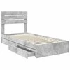 Saugos lova Betono pilka 70 x 190 cm Apdirbta mediena
