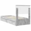 Saugos lova Betono pilka 75 x 190 cm Apdirbta mediena