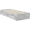 Saugos lova Betono pilka 75 x 190 cm Apdirbta mediena