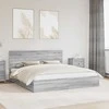 Saugos lova Pilkas Sonoma 180 x 200 cm Apdirbta mediena