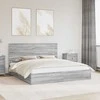 Saugos lova Pilkas Sonoma 180 x 200 cm Apdirbta mediena