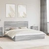 Saugos lova Pilkas Sonoma 180 x 200 cm Apdirbta mediena