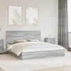 Saugos lova Pilkas Sonoma 180 x 200 cm Apdirbta mediena