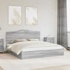 Saugos lova Pilkas Sonoma 200 x 200 cm Apdirbta mediena