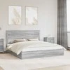 Saugos lova Pilkas Sonoma 200 x 200 cm Apdirbta mediena