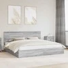 Saugos lova Pilkas Sonoma 200 x 200 cm Apdirbta mediena