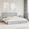 Saugos lova Pilkas Sonoma 200 x 200 cm Apdirbta mediena