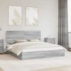 Saugos lova Pilkas Sonoma 200 x 200 cm Apdirbta mediena