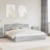 Saugos lova Pilkas Sonoma 200 x 200 cm Apdirbta mediena