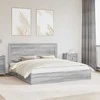 Saugos lova Pilkas Sonoma 200 x 200 cm Apdirbta mediena