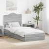 Saugos lova Pilkas Sonoma 70 x 190 cm Apdirbta mediena