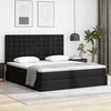 Saugos lova su čiužiniu Juoda 180 x 200 cm Dirbtinė oda