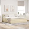 Saugos lova su čiužiniu Kremas 200 x 200 cm Dirbtinė oda