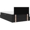 Saugos lova su galvūgalio Juoda 120 x 200 cm Aksomas