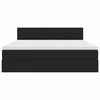 Saugos lova su galvūgalio Juoda 160 x 200 cm Aksomas