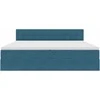Saugos lova su čiužiniu Tamsiai mėlyna 200 x 200 cm Aksomas