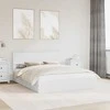 Saugos lova su galvūgalio Balta 160 x 200 cm Apdirbta mediena