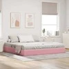 Lova Otomano lovos rėmas su saugykla Rožinė 200 x 200 cm Aksomas
