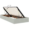 Saugos lova su galvūgalio Šviesiai pilka 90 x 200 cm Aksomas