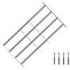 Saugumo grotelės langams su 4 kryžmėmis 3 pcs 630-1140 mm