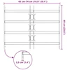 Saugumo grotelės langams su 4 kryžmėmis 43-74 cm