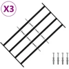 Saugumo grotelės langams su 4 kryžmėmis 3 pcs 63-114 cm