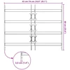 Saugumo grotelės langams su 4 kryžmėmis 3 vnt. 430-740 mm