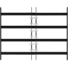 Saugumo grotelės langams su 4 kryžmėmis 3 pcs 43-74 cm