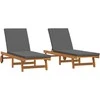 Saulės gultas 2 pcs Ruda 65 x 199 x 84 cm