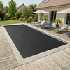 Saulės Baseino Uždanga 800 x 400 cm 110 μm Kvadrato PE Juoda