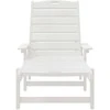 Saulės gultas 2 pcs Balta 195,5 x 53 x 98,5 cm Polietilenas