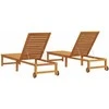 Saulės gultas 2 pcs Ruda 202 x 53 x 89 cm